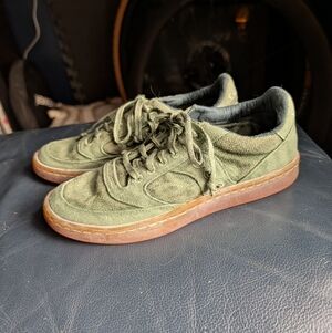 Rare Men's Saucony Jazz Court RFG S70562-3 Green Canvas Low Top Shoes